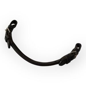 Rolled Black Leather Grab Strap English Saddle